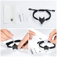 Wolf Head Cremation Urn Bracelet for Ashes Adjustable Cremation Jewelry