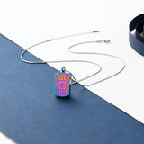 Ashes Keepsake American Flag Urn Necklace Stainless Steel Cremation Jewelry