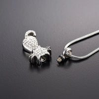 Cremation Necklace For Cat Ashes Stainless Steel