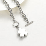 Urn Bracelet For Ashes Green Clover Leaf