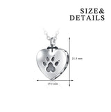 Silver Pet Ashes Jewelry Dog Ashes Necklace