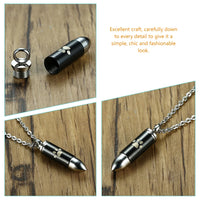 Bullet Urn Necklace Pet Ashes Keepsake Urn