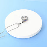 Ashes Keepsake Rose In a Circle Urn Necklace Stainless Steel Cremation Jewelry