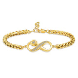 Ashes Keepsake Infinity Charm Urn Bracelet Cremation Jewelry Stainless Steel