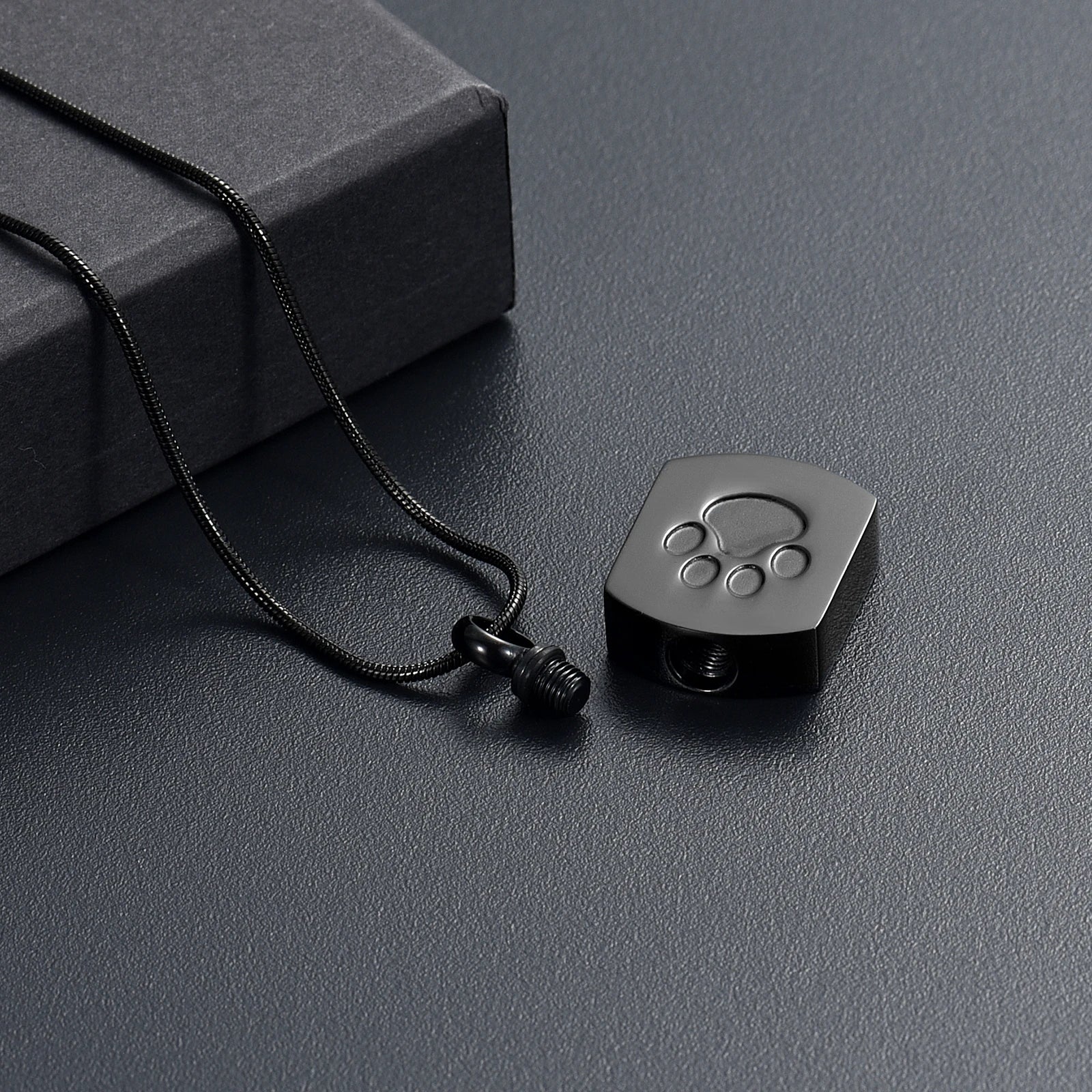 Tag With Paw Pet Ashes Necklace