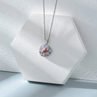 Ashes Keepsake Cardinal Urn Necklace for Ashes Cremation Jewelry With Crystal
