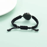 Ashes Keepsake Lion Head Cremation Urn Bracelet for Ashes Braided Rope Men's Cremation Jewelry