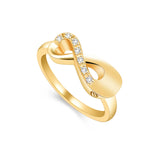 Infinity Crystal Urn Ring For Ashes Stainless Steel