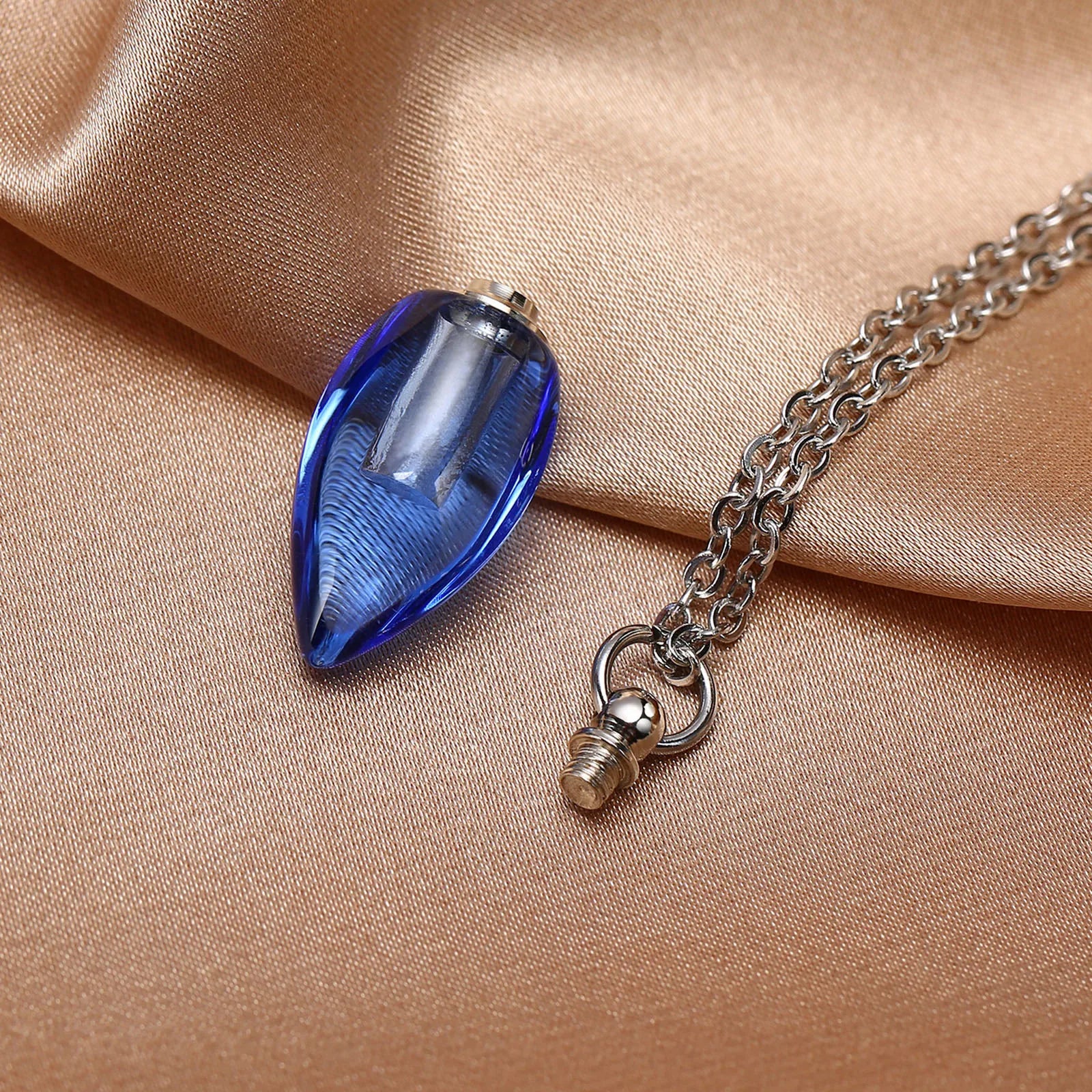 Glass Urn Necklace Pendant for Ashes Cremation Jewelry