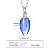 Glass Urn Necklace Pendant for Ashes Cremation Jewelry