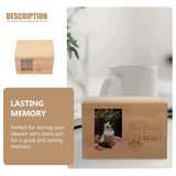 Wooden Pet Urn With Photo Frame For Dog & Cat Ashes