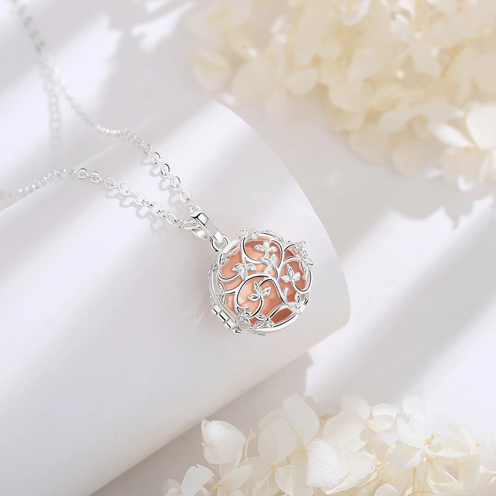 Flower Cage Urn Necklace For Ashes