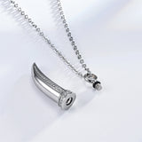 Ashes Keepsake Stainless Steel Wolf Tooth Urn Necklace, Cremation Jewelry For Men / Women