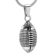 Ashes Keepsake American Football Urn Necklace For Ashes, Men's Cremation Jewelry