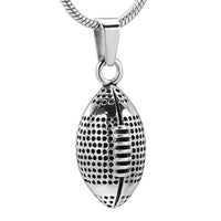 Ashes Keepsake American Football Urn Necklace For Ashes, Men's Cremation Jewelry