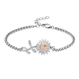 Sunflower Urn Bracelet For Ashes Stainless Steel