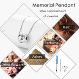 Ashes Keepsake Dandelion Ball Urn Necklace Cremation Jewelry for Ashes