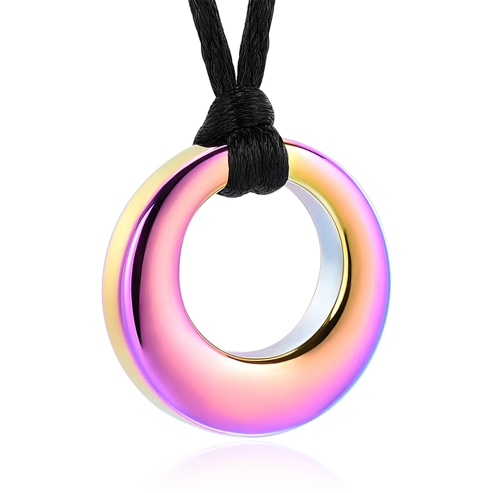 Ashes Keepsake Cremation Jewelry Circle of Life Urn Necklace for Ashes