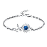Sunflower Urn Bracelet For Ashes Stainless Steel