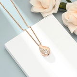 Ashes Keepsake Tree of Life Teardrop Urn Necklace Cremation Jewelry