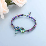 Ashes Keepsake Infinity Charm Urn Bracelet Cremation Jewelry Stainless Steel