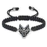 Wolf Head Cremation Urn Bracelet for Ashes Adjustable Cremation Jewelry