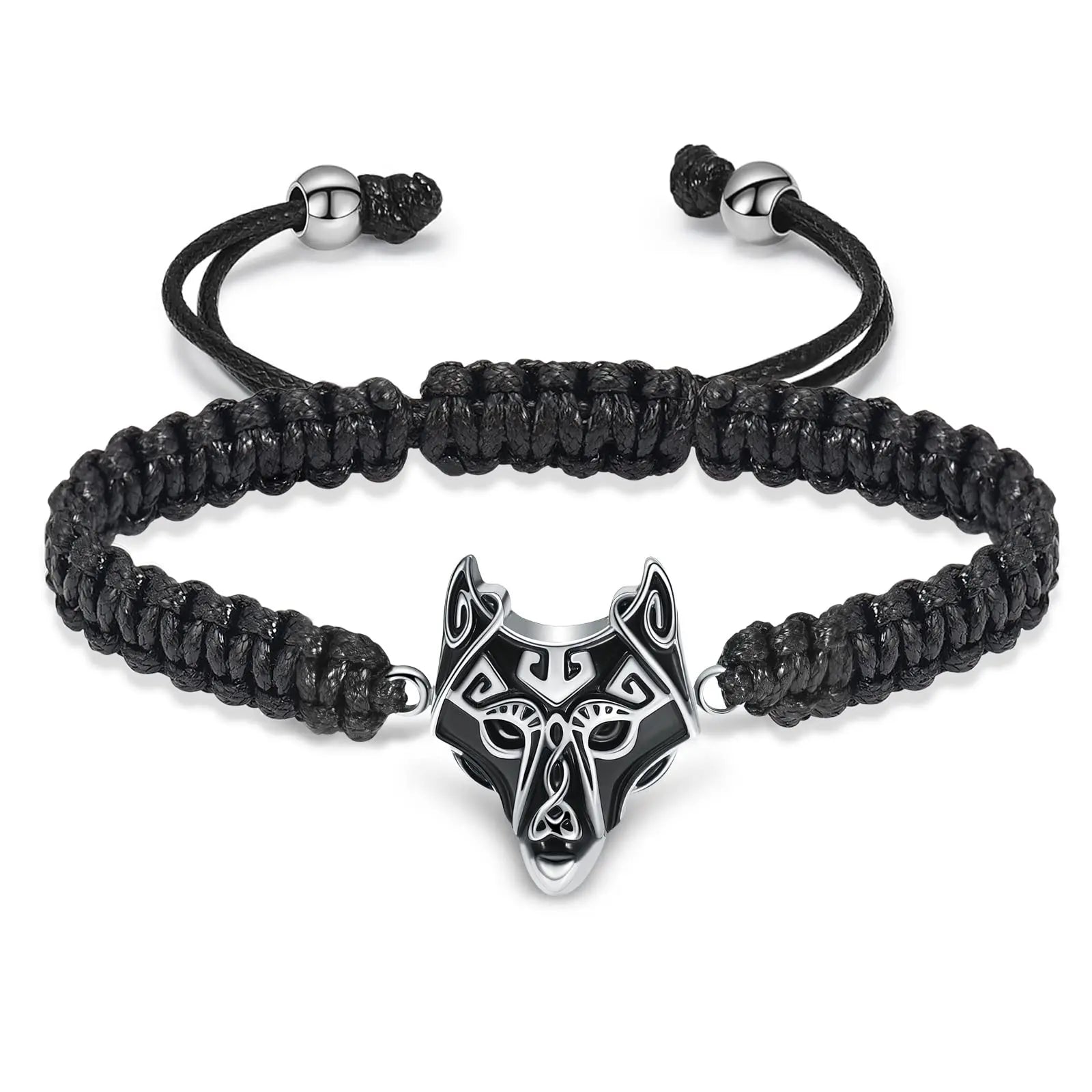 Wolf Head Cremation Urn Bracelet for Ashes Adjustable Cremation Jewelry