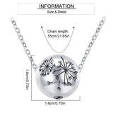 Ashes Keepsake Dandelion Ball Urn Necklace Cremation Jewelry for Ashes