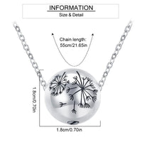 Ashes Keepsake Dandelion Ball Urn Necklace Cremation Jewelry for Ashes