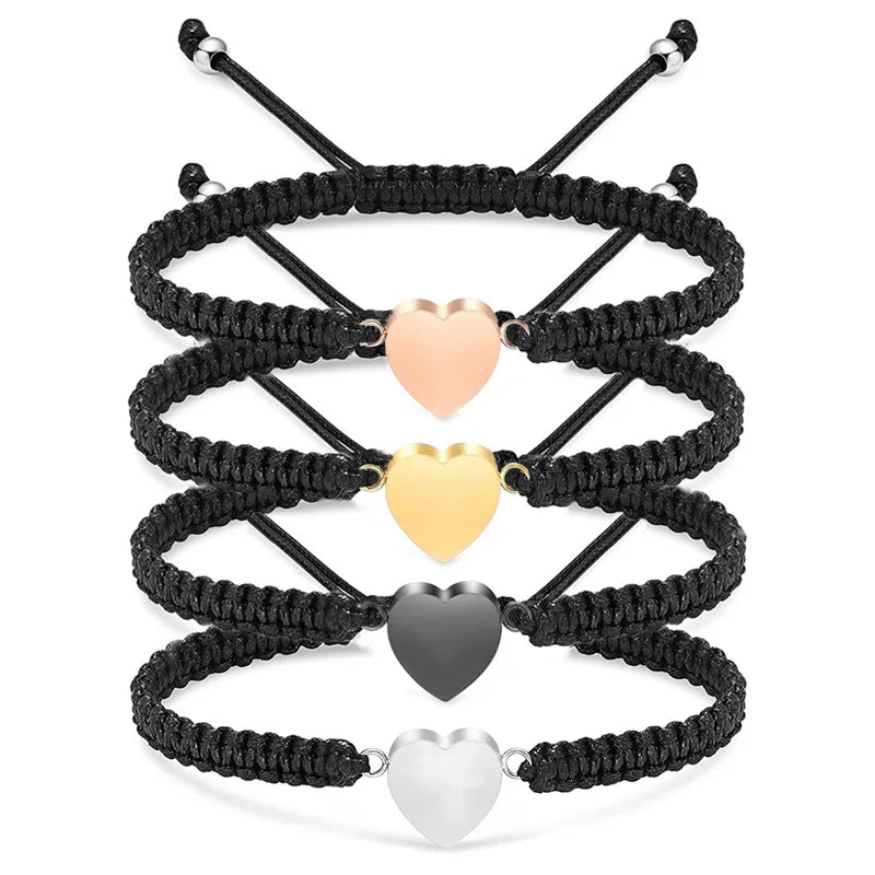 Ashes Keepsake Adjustable Urn Bracelet Heart-shaped Urn Pendant Stainless Steel
