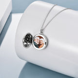 Ashes Keepsake 925 Sterling Silver Tree of Life Cremation Urn Necklace With Picture Holder