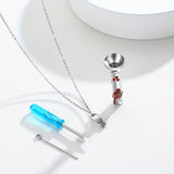 Ashes Keepsake Red Cardinal Urn Necklace for Ashes Sterling Silver Cremation Jewelry