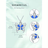 Ashes Keepsake 925 Silver Butterfly Urn Necklace, Cremation Jewelry For Ashes