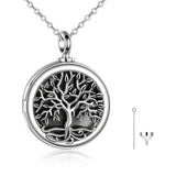 Ashes Keepsake 925 Sterling Silver Tree of Life Cremation Urn Necklace With Picture Holder